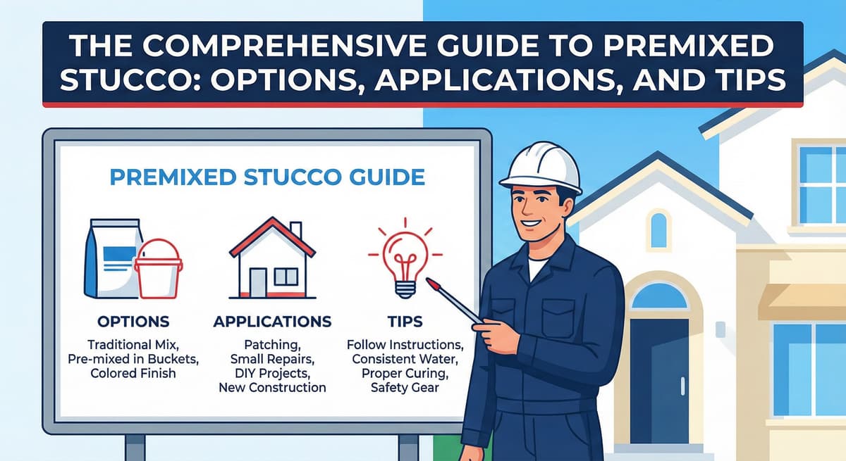 Stucco Champions infographic comparing warm earth-tone stucco versus cool modern white stucco to show the impact on curb appeal.